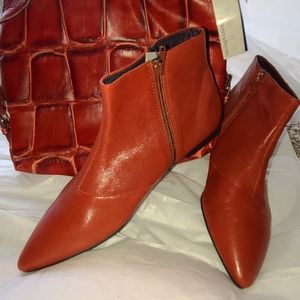 Vagabond New Red Leather Bootie Size 41